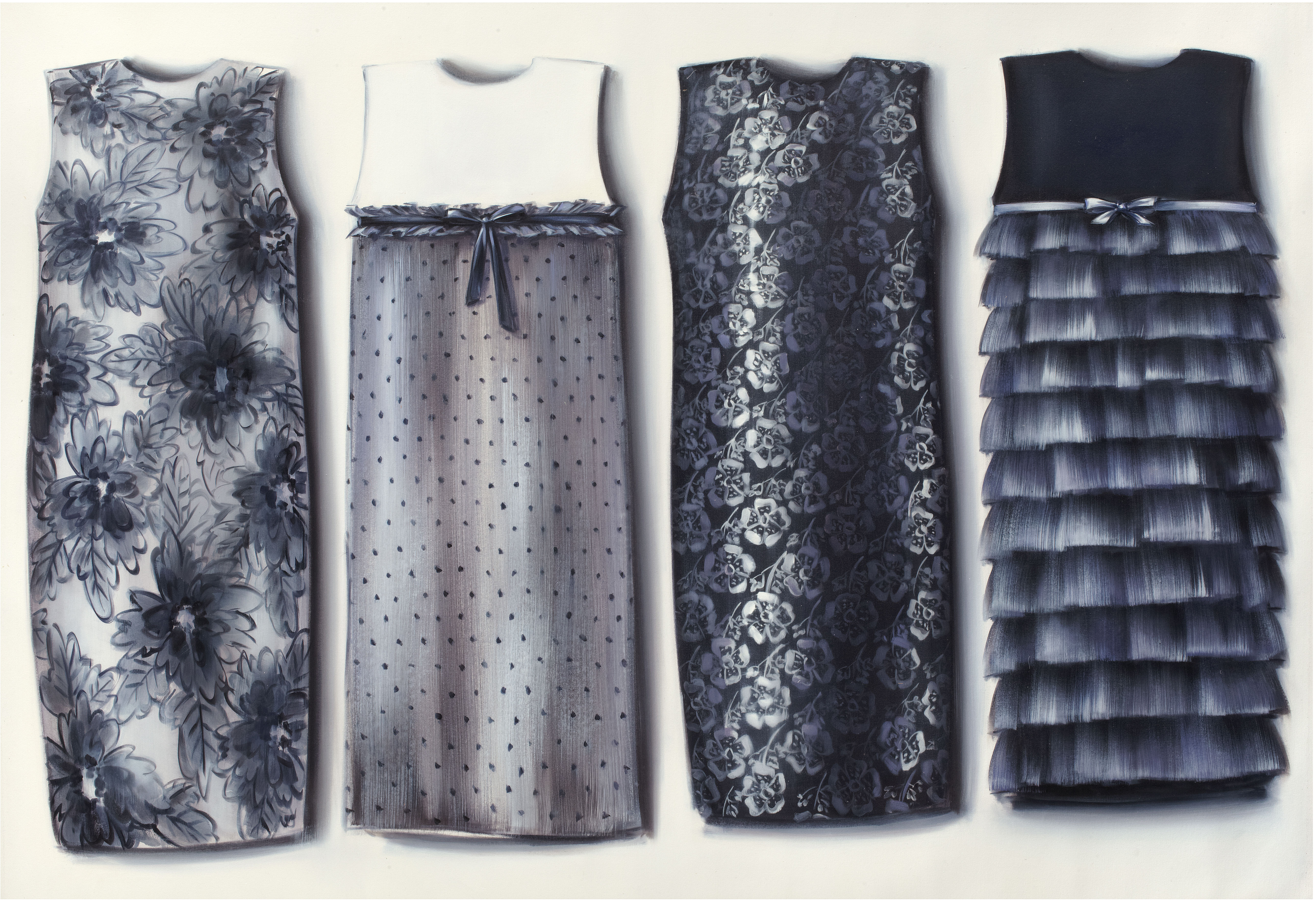 「黒」2012 キャンバスに油彩 福岡市美術館